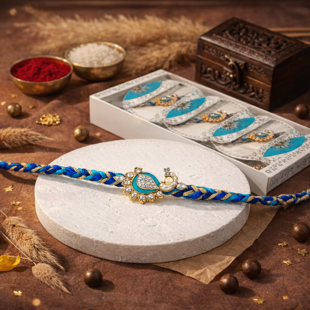 Peacock Rakhi for Brother & Sister