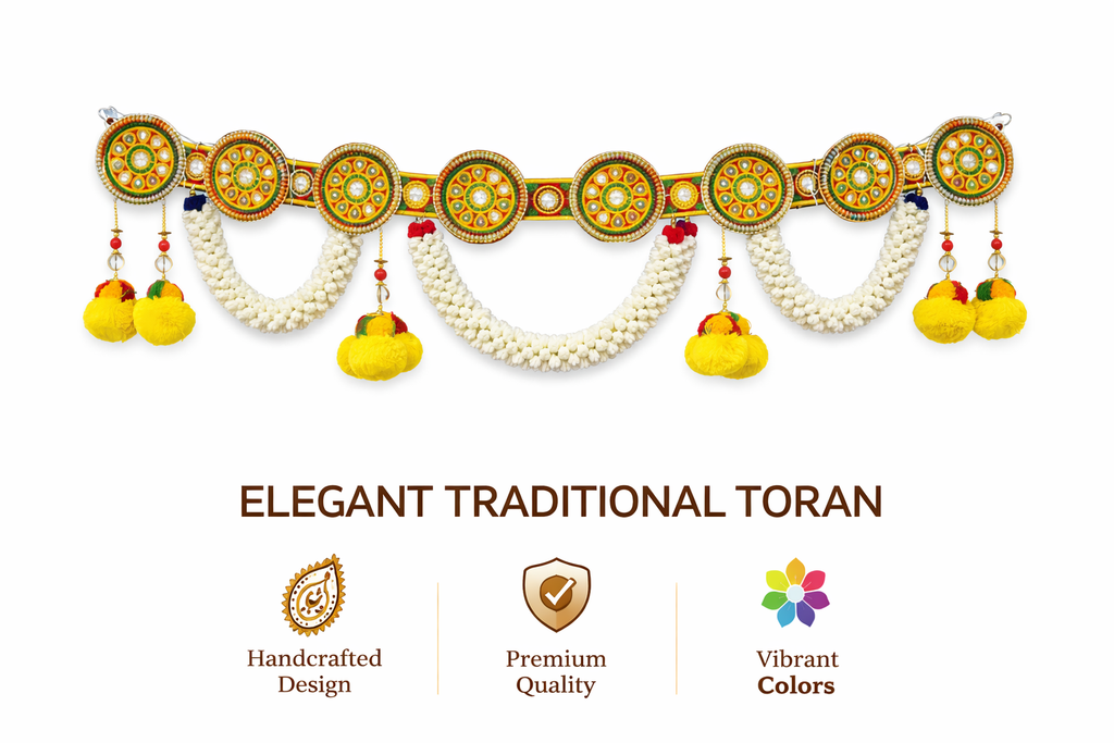 Handicraft Traditional Cow Shubh Labh Auspicious Hanging for Main Door & Pooja Room