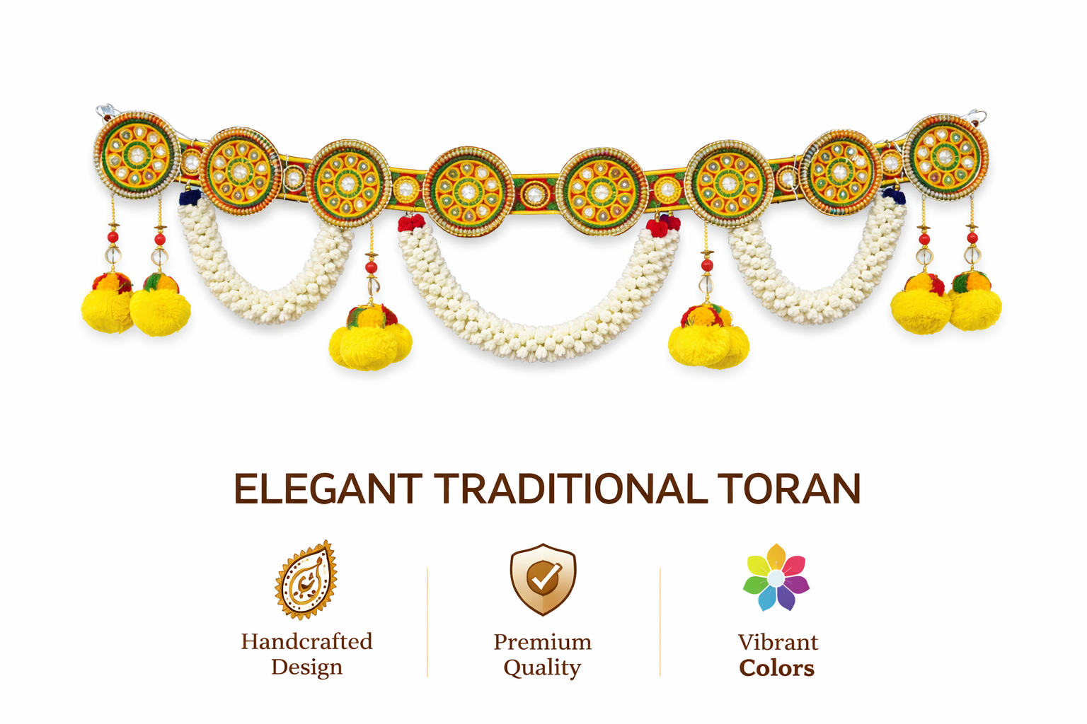 Handicraft Traditional Cow Shubh Labh Auspicious Hanging for Main Door & Pooja Room